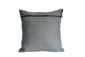 GRAND COUSSIN CARRE (60X60) | Lontano jacquard - Bleu canard